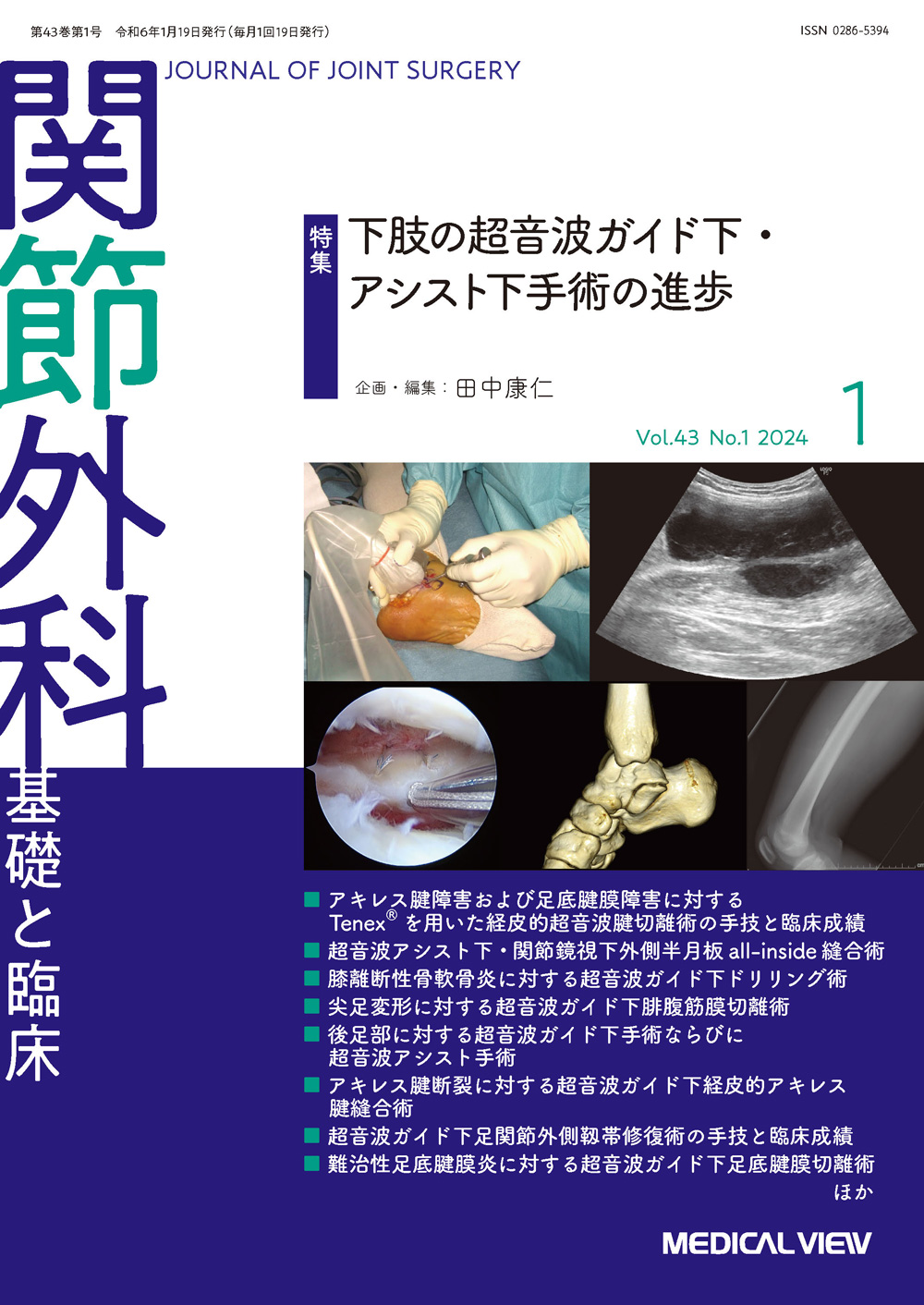 関節外科 基礎と臨床 Vol.43 No.1 | 医書.jp